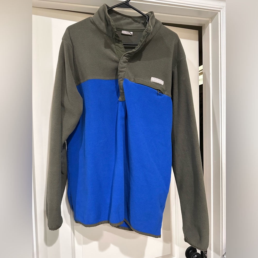 Blue and Gray Fleece Pullover